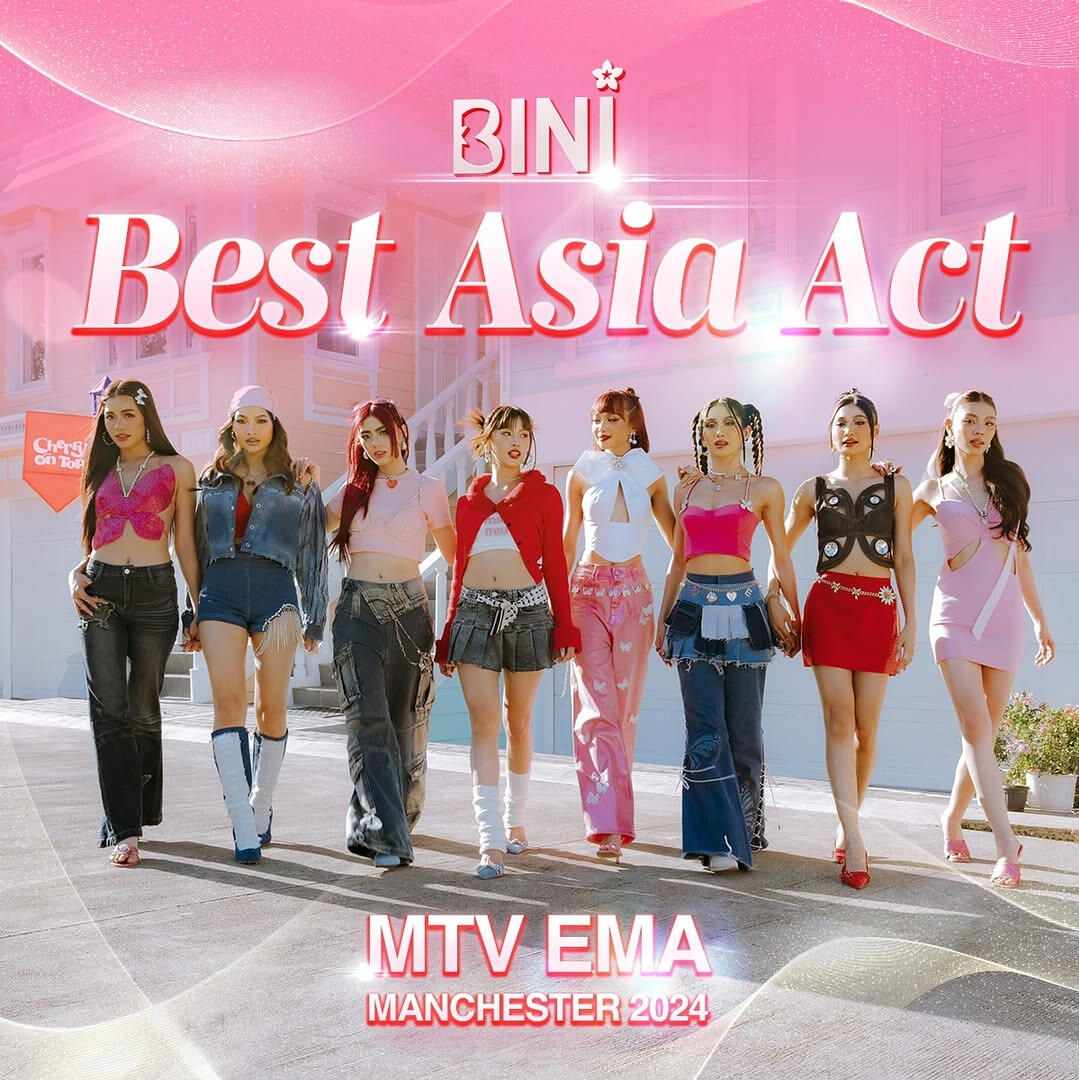 It&#39;s official! BINI has taken the #MTVEMAS Best Asia Act Award for 2024!