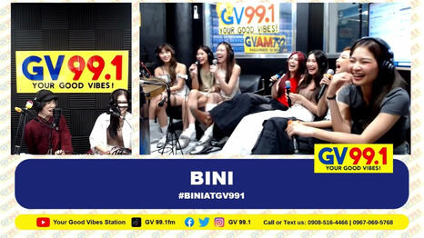 BINI at GV99.1 with DJ Clyde Buzzpop
