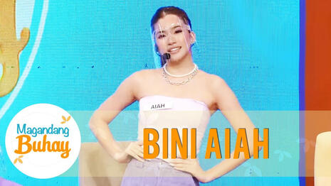 BINI Aiah shows off her beauty queen spiel Magandang Buhay