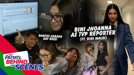 TVP behind-the-scenes BINI Jhoanna bilang TV Patrol reporter (ft. BINI Maloi)
